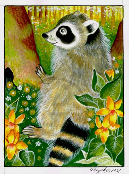 RaccoonAndYellowFlowersLowResWM