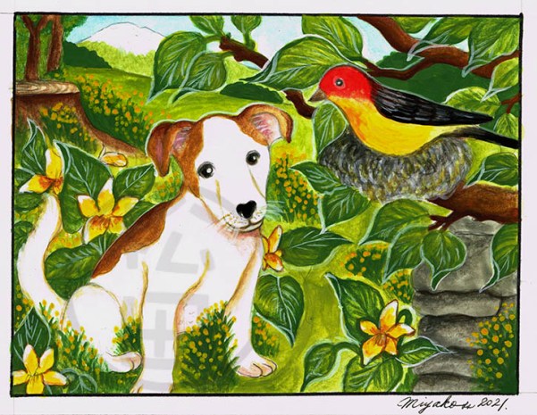 DogYellowBirdYellowVioletLowResWM