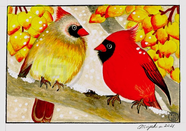 CoupleOfCardinalsInWinterLowResWM